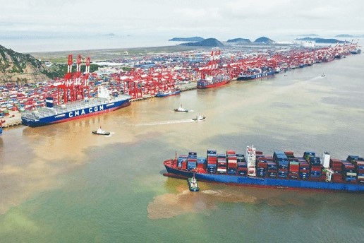 Puerto Shanghai China Mas Container